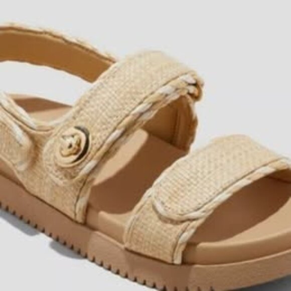 a new day Shoes - Tilly Raffia Platform Footbed Sandals by A New Day